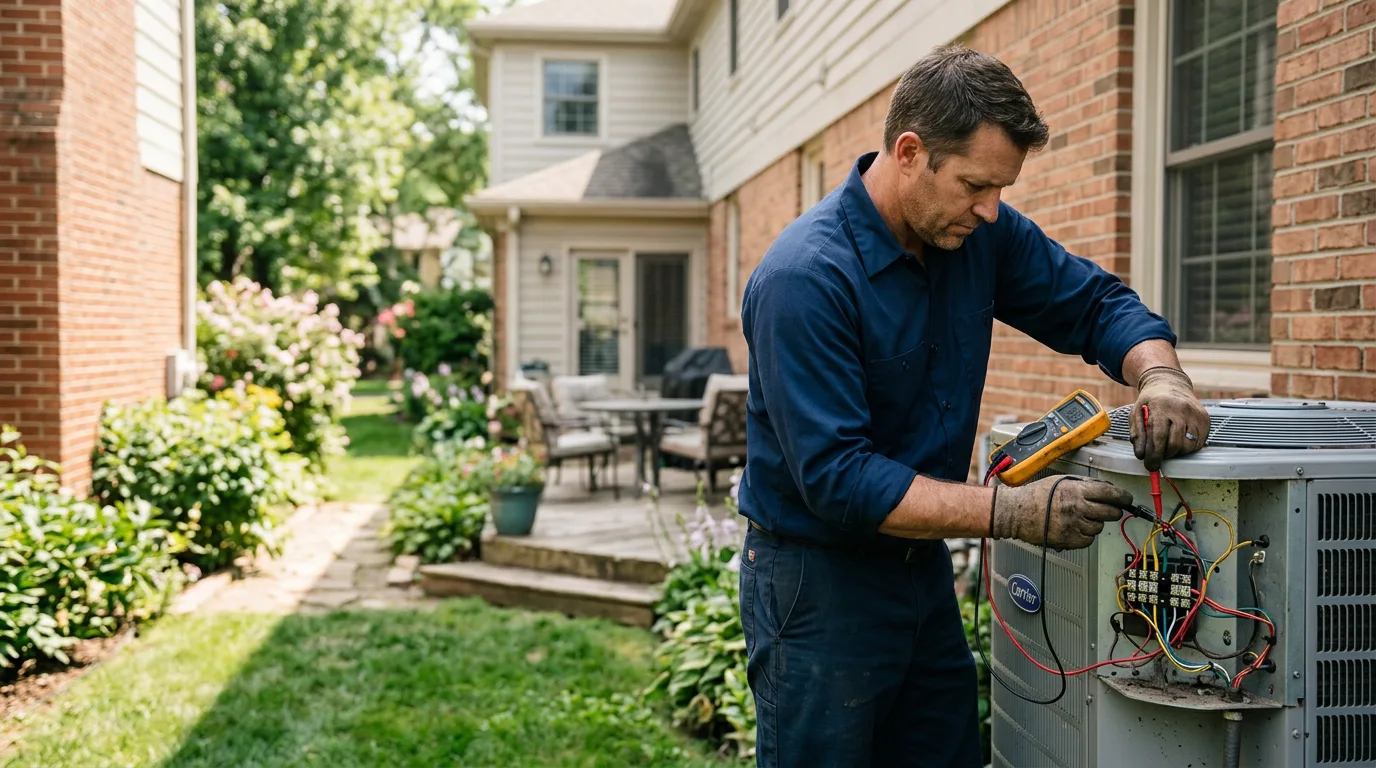 HVAC technician working near Mishicot, WI